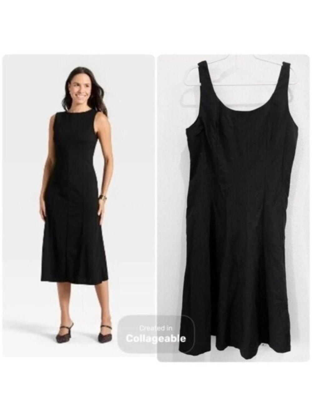A new day Black Feminine Sheath Dress Chic Pockets Mod Whimsigoth Casual Fun